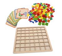 POPETPOP Montessori Blocchi Legno Tangram Mosaico Educativo Puzzle Geometrici per Riconoscimento e Coordinazione Occhio Mano Didattico per Prescuola e Attività Apprendimento Precoce