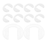 POPETPOP Naselli per Occhiali da Vista 10 Pezzi Antiscivolo Ponte Nasale a U Integrato in Silicone Trasparente per Montature Ottiche