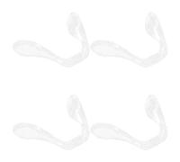 POPETPOP Naselli per Occhiali in Plastica 4 Pezzi, Supporto Nasale Integrato, Antiscivolo, Adatti al Ponte del Naso, Cuscinetti Trasparenti per Occhiali da Vista e Sole