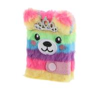 POPETPOP Notebook Peluche Portatile per Studenti con Copertina Morbida e Chiusura Fibbia Diario Segreto Ragazzo Ragazza Ragazza Taccuino Mini Diario con Pelliccia Soffice Orsacchiotto