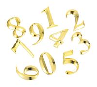 POPETPOP Numeri Civici 3d Autoadesivi in Plastica Dorati Set 10 Pezzi 7 Cm per Porte Appartamenti Uffici e Cassette Postali