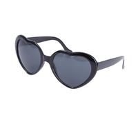 POPETPOP Occhiali Cuore Effetti Speciali in Resina Leggera Diffrazione della Luce, Divertenti e Unici per Carnevale e Feste di Compleanno, Stile Originale e Color Nero