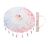 POPETPOP Ombrello Cinese Elegante Decorazioni a Nappe Resistente, 82 CM, per Performance Teatrali, Fotografia di Danza e Costumi Tradizionali