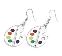 POPETPOP Orecchini Da Insegnante Per Donna Pendenti Ciondolo Tavolozza Artistica Colorata, Gioielli D'artista Per Uso Quotidiano e Regali a Tema Arte