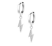 POPETPOP Orecchini Donna Clip Fulmine in Rame Zirconi Brillanti, Design Elegante e Delicato come Accessori per Servizi Fotografici