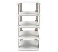 POPETPOP Organizzatore Porta Scarpe Impilabile Multiuso in Plastica Robusta, Scarpiera Salvaspazio Modulare Bianca per Ingresso e Armadio, Facile da Pulire e Combinare