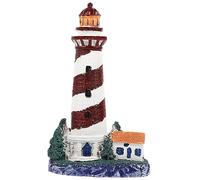 POPETPOP Ornamenti Faro Mediterraneo Piccolo Sfondo per Acquario Lampada per Pesci Decorazioni per Acquario Acquari Ornamenti in Legno per Acquario Decorazioni Faro A LED per
