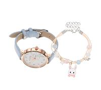 POPETPOP Orologio Da Polso Con Quadrante a Forma Di Coniglio Per Ragazze, Cinturino in Similpelle, Con Bracciale a Coniglio Tenero, Adatto Per Ragazzo Ragazza e Studentesse