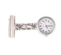 POPETPOP Orologio Da Tasca Orologio Da Parete Orologio Con Cover in Silicone Clip Su Orologi Per Infermieri Tasca Dargento Tasca Parete Spilla Uomo Moda Bianca Fibbia Tascabile