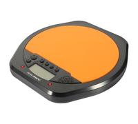 POPETPOP Pad per Batteria Elettronico Arancione Metronomo Digitale e Schermo Lcd Antiscivolo in Asb e Silicone per Esercizi di Allenamento Musicali