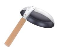 POPETPOP Padella Piccola Antiaderente per Uova e Omelette Metallo Robusto con Manico in Legno Padella per Friggere Riscaldamento Rapido e Distribuzione Uniforme Utile per Cucina Quotidiana