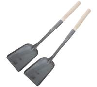 POPETPOP Pala per Cenere da Stufa Manico lungo 2 Pezzi in Legno e Ferro, Pala per Pulizia Domestica e Cucina, Comoda Impugnatura per Raccogliere Carbone e Cenere Stile Stili multipli