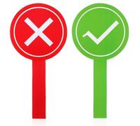 POPETPOP Palette le Risposte in Classe 2 Pezzi, Paddle Portatili Rosso e Verde in Materiale Resistente, Supporto Didattico per Scuola Primaria e Superiore, Votazione Interattiva