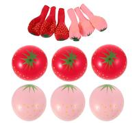 POPETPOP Palloncini a Forma di Fragola in Lattice 18 Pezzi per Feste Estive Compleanno Donne Decorazioni Bouquet Tema Fragola per Addio al Nubilato e Cerimonie