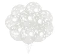 POPETPOP Palloncini Motivo da 12 Pollici in Lattice 100 Trasparenti Palloncini Spessi da 3g Addobbi Natalizi per Feste di e Soggiorno