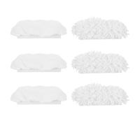 POPETPOP Panni in Microfibra Riutilizzabili per Pulizia a Vapore 6 Pezzi, Materiale Delicato in Microfibra e Chenille, per Mobili e Superfici, Pulizia Pavimenti e Cucine