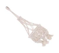 POPETPOP Paralume Boho Macramè in Corda di Cotone Leggera e Facile da Installare, Copertura Rustica per Lampadario da Soggiorno o Spazi Commerciali