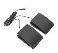 POPETPOP Pedale per Batteria Elettronica Doppio Effetto Sonoro Continuo, Resistente All'usura in Abs Nero, Design Creativo e Finemente Lavorato per Uso Professionale