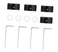 POPETPOP Pedali Topper per Effetti Chitarra Set da 4 in Lega di Alluminio con Vite e Cuscinetto in Gomma, Copri Pulsante Pedale Effetto per Protezione Piede e Durata, Accessori