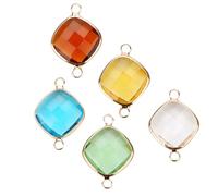 POPETPOP Pendenti in Vetro per Collane e Braccialetti Accessori Portatili Set 5 Pezzi con Doppia in Stile Cosplay Colore Casuale per Gioielli Fai da Te