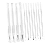 POPETPOP Penna Per Tatuaggi Bianca Per Sopracciglia e Make Up, Set Da 12 Pezzi 4 Penne e 8 Refill, Strumento Manuale Per Mappatura e Trucco Professionale Adatto a Estetisti e Tatuatori