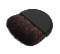 POPETPOP Pennello per Donna Nero in Plastica e Nailon, Multifunzionale e Soft Touch, Pennello Compatto per Fard e Contour, per Viaggi e Applicazioni Quotidiane