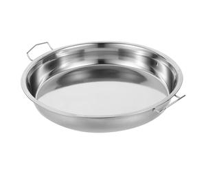 POPETPOP Pentola Vaporiera in Acciaio Inossidabile Piatto per Cuocere a Vapore Versatile e Facile da Pulire con Manico e Magnete per Uso Domestico e Ktv