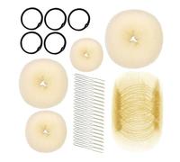 POPETPOP Per Chignon Con Elastici e Forcine Set Di Strumenti Per Chignon Ciambella Per Acconciature Sposa Feste e Quotidiano Realizzato in Morbido Materiale Spugnoso e Facile Usare