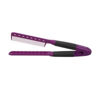 POPETPOP Pettine Lisciante per Chioma Professionale Resistente Alte Temperature, Piastra Termica Portatile Compatta Viola per Styling a Casa e Salone, Pettine Caldo Multifunzione per Donna