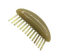 POPETPOP Pettine Massaggiatore per Chioma in Corno a Denti Larghi, Pettine per Massaggio al Capelluto, Strumento per Massaggi Anti-nodi Adatto a Tutti i Tipi di Chioma, Uso Quotidiano