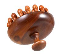 POPETPOP Pettine per Capelluto in Legno Naturale Design Ergonomico Disco per Pulizia e Stimolazione Confortevole Adatto per Shampoo e Capelli