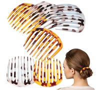 POPETPOP Pettini per Chioma Laterali 8 Pezzi in Plastica, Piccole Mollette per Chioma da Donna, Accessori per Chignon e Trecce, per Eventi e Uso Giornaliero