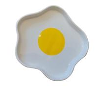 POPETPOP Piatto Resistente in Ceramica per Colazione Dipinto a Mano Irregolare, Vassoio Multiuso e Decorativo per Dessert e Insalata per Servire a Casa in Hotel