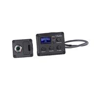 POPETPOP Pickup Nera Ukulele Equalizzatore a Piezo per Chitarra Digitale 3 Bande, Preamplificatore Display Lcd con Funzione di Sintonizzatore in Integrata Plastica