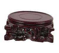 POPETPOP Piedistallo in Legno per Espositore e Supporto per Vaso, Base Decorativa Stabile per Teiera e Incensiere, Elemento D’arredo Tradizionale per Ambienti Interni