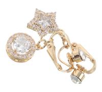 POPETPOP Piercing Ombelico Finto Clip a Stella in Zirconi Anelli Senza Piercing per Donna Gioielli Decorativi Leggeri e Brillanti per Feste e Uso Quotidiano