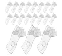 POPETPOP Pioli in Plastica Trasparente Pezzi per Mensole 20 di Supporto Curvi Accessori Moderni Fissaggio Autobloccante per Armadietti Cucina per Scaffali e Librerie