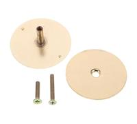 POPETPOP Placca Copri Serratura Dorata per Foro Maniglia Porta Copertura Foro Tondo con Finitura Elettroplaccata Inclusi Elementi di Fissaggio per Chiusura Serrature Deadbolt e Maniglia