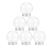 POPETPOP Plastic Snow Globe, Christmas Water Globe, Set 6 Pezzi, Capacità 150ml, Design Semplice, per Christmas Crafting