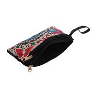 POPETPOP Pochette Donna con Ricamo Farfalla, Tessuto Canvas e Poliestere, Borsa per Uscite Quotidiane e Incontri Informali