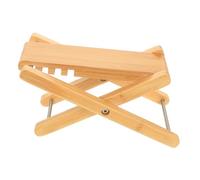 POPETPOP Poggiapiedi per Chitarristi in Bambù Naturale Regolabile in Altezza con Base Antiscivolo per Pratica e Performance Chitarra