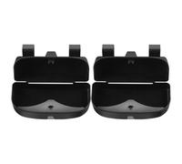 POPETPOP Porta Occhiali da Sole per Auto 2 Pezzi Clip per Visiera Parasole, Custodia Rigida Organizer per Occhiali da Viaggio, Compatibile Tutti i Modelli, Installazione senza Danni
