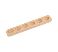 POPETPOP Porta Uova in Legno Solido Scomparti Organizer Uova per Frigorifero e Piano Cucina con Finitura Naturale Supporto Antirottura per Esposizione e Conservazione Elegante