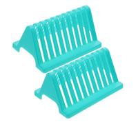 POPETPOP Porta Vetrini Antiscivolo in Plastico Verde per Microscopio 2 Pezzi Struttura Verticale e Facile da Pulire per Laboratori Compatti
