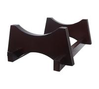 POPETPOP Porta Vino in Legno Marrone Supporto per Dispenser Bevande, Design Rustico Elegante, Facile Montaggio per Uso Domestico su Banco
