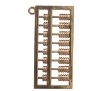 POPETPOP Portachiavi Pendente Pallottoliere in Ottone Resistente Charm Matematico Compatto per Gioielli e Accessori Regalo Famiglia e Amici