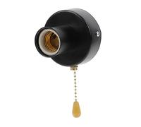 POPETPOP Portalampada Da Soffitto Con Catena Di Trazione in Acciaio Inox E27, Base Per Lampada Con Interruttore a Tirante 5 Cm, Sostituzione Per Lampade a Muro, Accessori Per Illuminazione Domestica