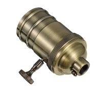 POPETPOP Portalampada Vintage Alluminio Resistente Al Supporto Lampada Edison Stile Industriale per Sospensioni Decorative Facile Installazione per Lampadine Base Media