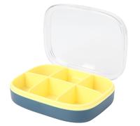 POPETPOP Portapillole Settimanale Organizer Compatto 6 Scomparti Custodia in Plastica per Medicinali da Viaggio Chiusura Ermetica per Uso Quotidiano