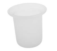 POPETPOP Portascopino in Vetro Satinato Bianco, Supporto a Muro Vaso WC, Salvaspazio e Contenitore Multifunzione per Bagno e Servizi Pubblici